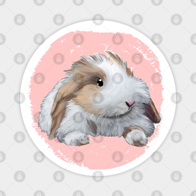 Pink HL Rabbit _ Bunniesmee Magnet by GambarGrace